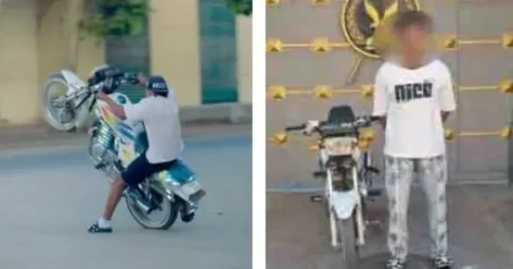 ضبط قائد دراجة نارية أدى حركات استعراضية بالشرقية