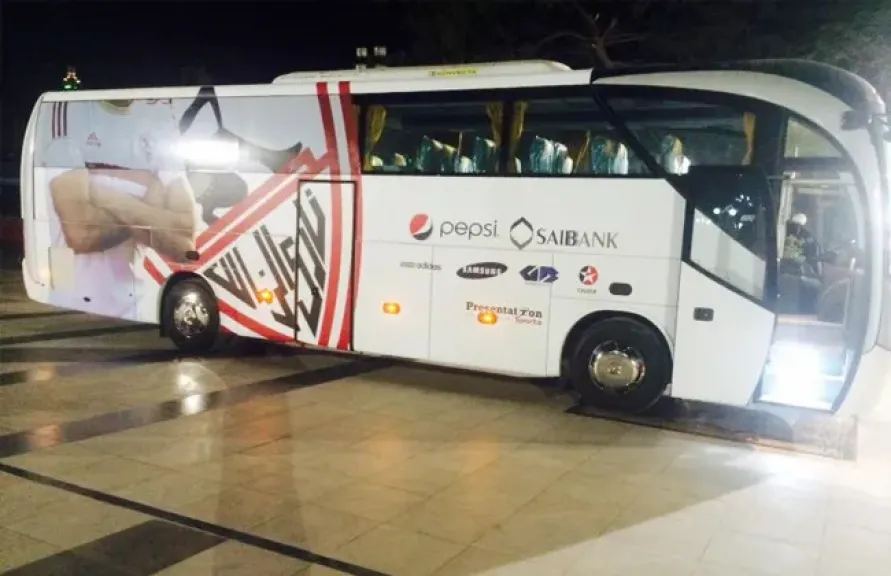 الزمالك يصل إلى استاد المحلة استعدادًا لمواجهة الغزل