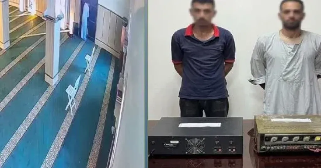 ضبط المتهم بسرقة سماعات مسجد بمطروح بعد تداول فيديو للواقعة