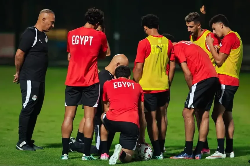 تدريبات استشفائية وتقسيمة في مران منتخب مصر استعدادًا لتصفيات إفريقيا