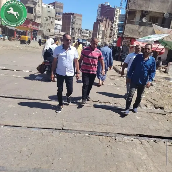 تحركات ميدانية متواصلة لرفع الاشغالات والتعديات بفاقوس شرقية
