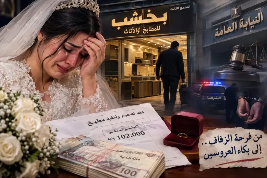 نداء للنائب العام: عروسة تستغيث قبل ليلة العمر مدخرات فرحىاستولى عليها معرض بخشب بمول فاليو