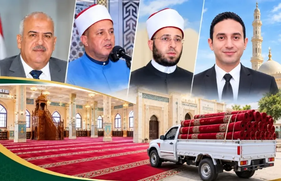 استجابة لمطالب أهالي شيط الجمايلة.. فرش جديد لمسجد القرية