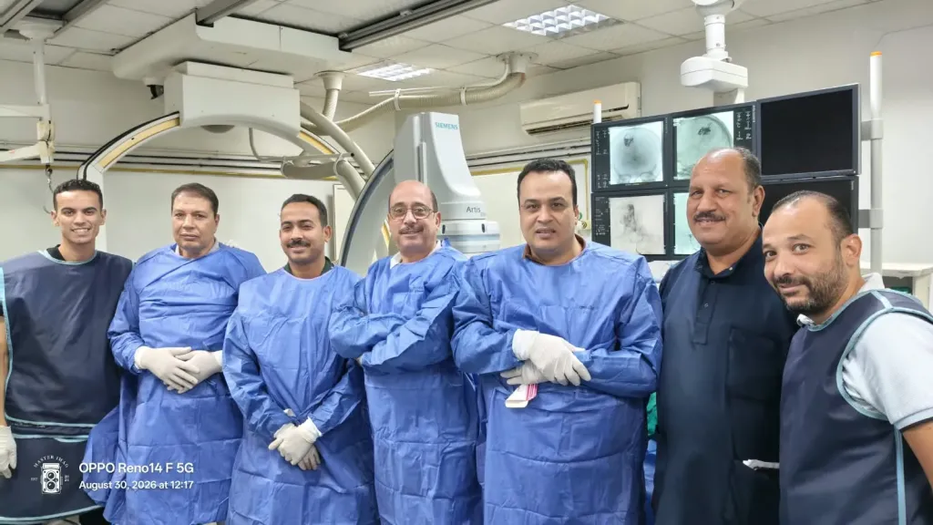 فريق طبي بقسم الأشعة التشخيصية والتدخلية بجامعة أسيوط ينجح في علاج 3 حالات