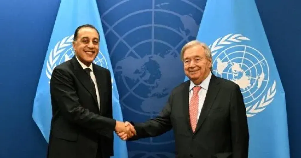 مدبولى يلتقي الأمين العام للأمم المتحدة.. وجوتيريش يعرب عن تقديره واعتزازه بالرئيس السيسي