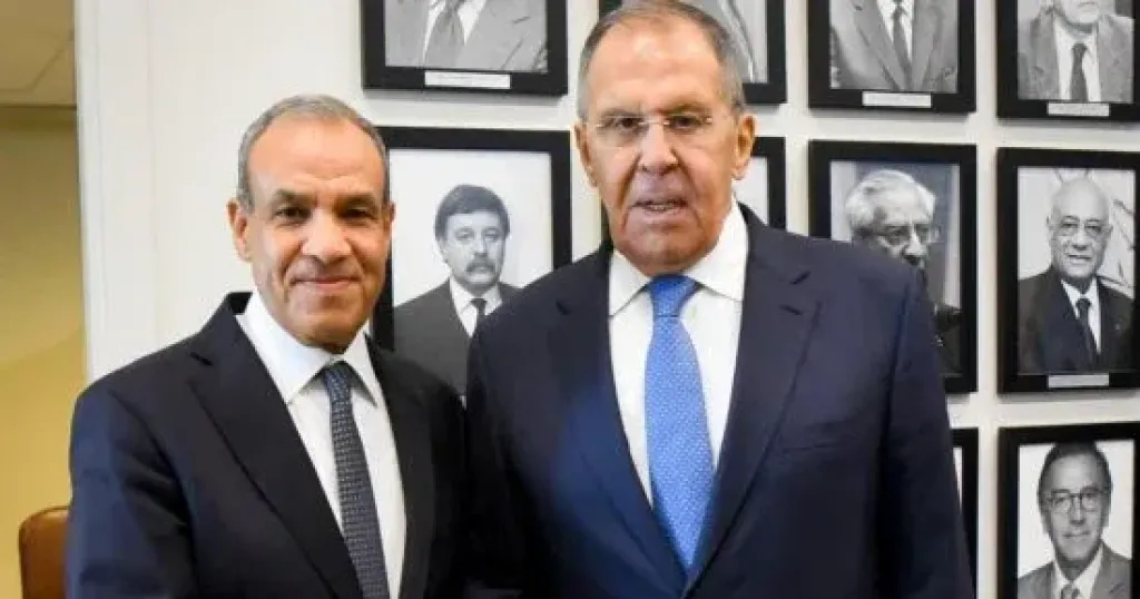 وزير الخارجية يلتقى نظيره الروسى