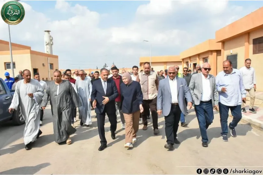 محافظ الشرقية يتفقد محطة مياة البكارشة بمركز الحسينية بطاقه ٥١ ألف م٣/يوم