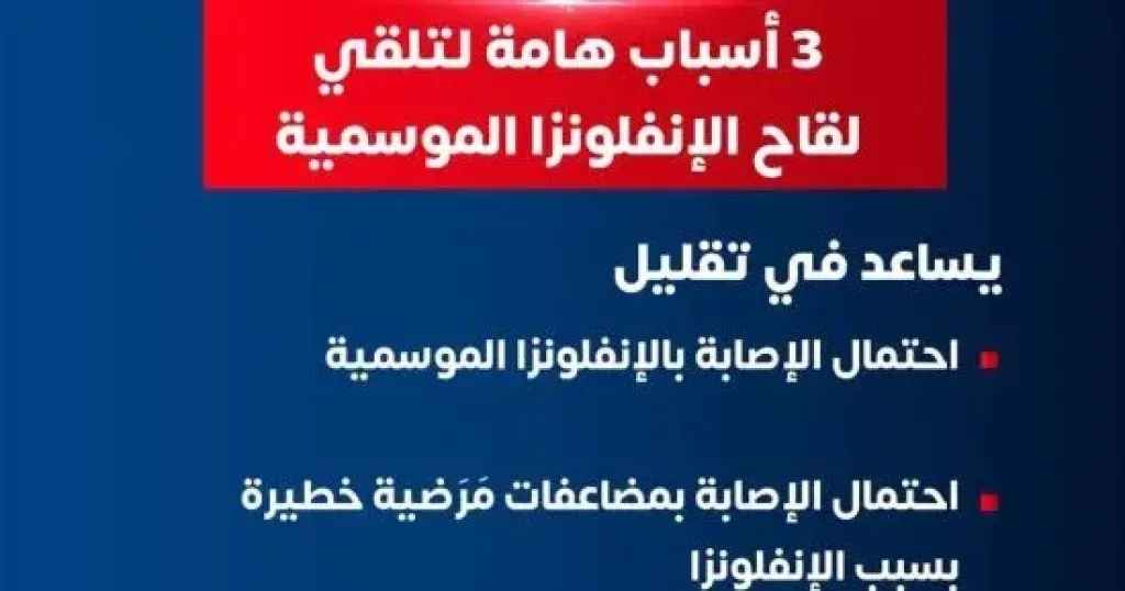 «الصحة» تحدد 3 أسباب رئيسية لتلقي لقاح الإنفلونزا الموسمية
