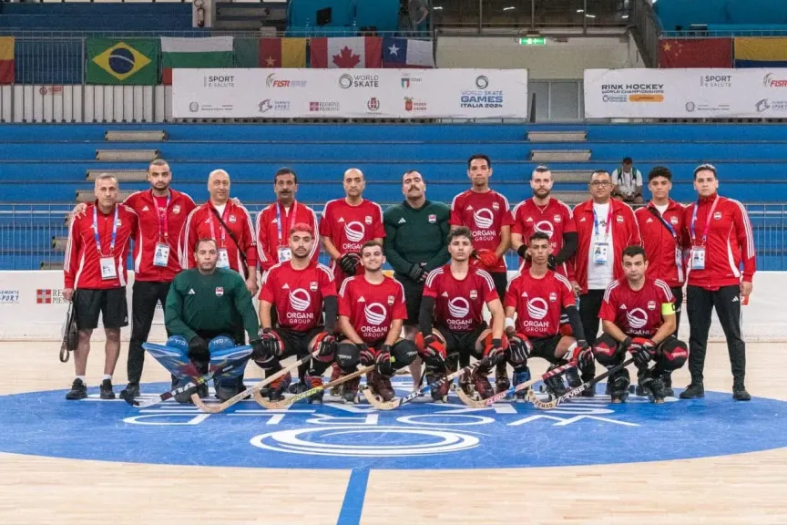 بعثة المنتخب الوطنى لهوكى الإنزلاق تطير إلى بارجواى للمشاركة في كأس العالم