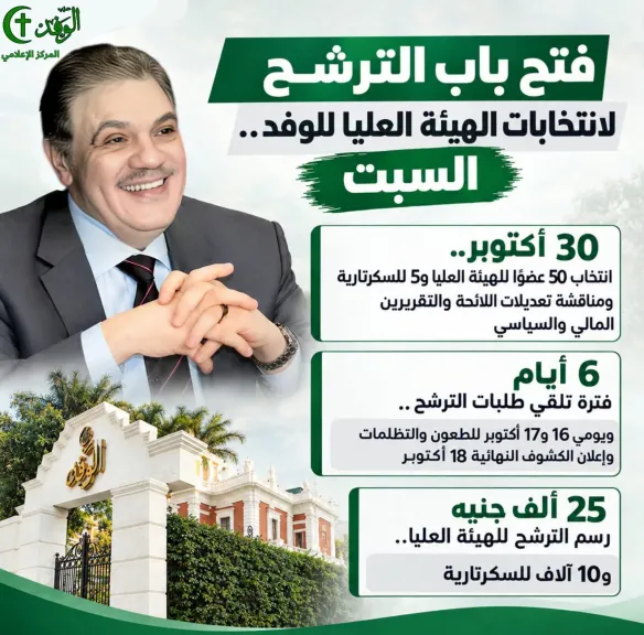 30 أكتوبر.. انتخاب 50 عضوًا للهيئة العليا للوفد و5 للسكرتارية