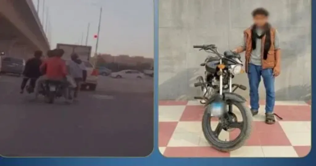 الداخلية تضبط سائق دراجة نارية عرض حياة الركاب للخطر في مصر الجديدة