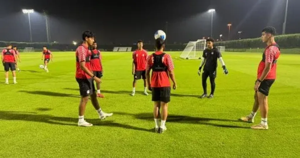 منتخب الناشئين يؤدي مرانه استعدادًا لمواجهة اليمن بكأس الخليج