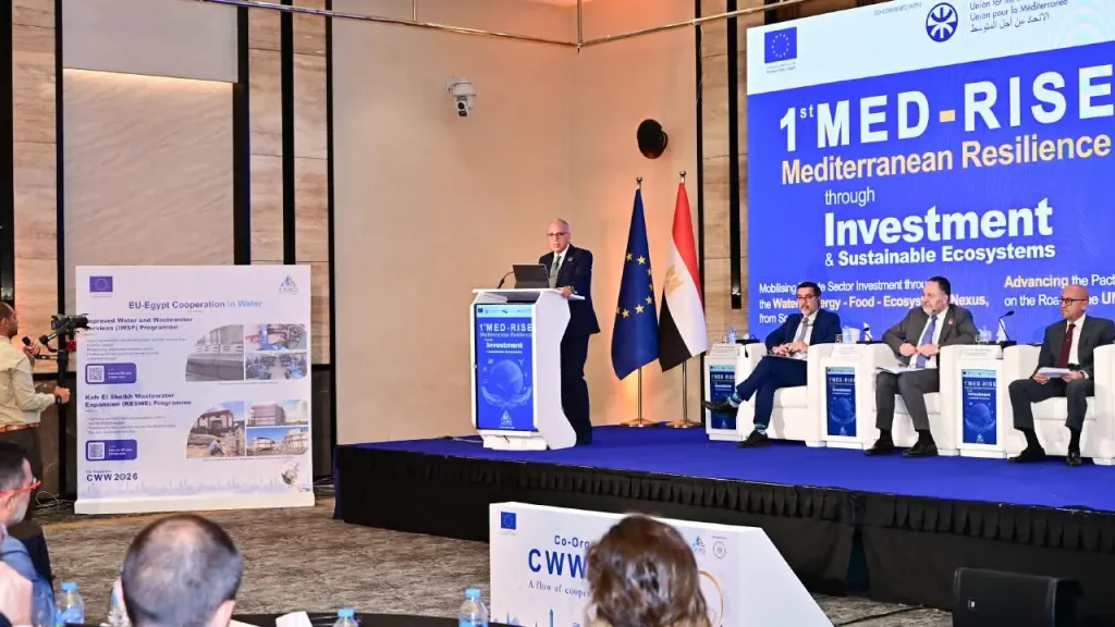 وزير الري: توافر آليات التمويل المبتكرة تدعم مشروعات المياه وتحقق التنمية بمنطقة البحر المتوسط | صور