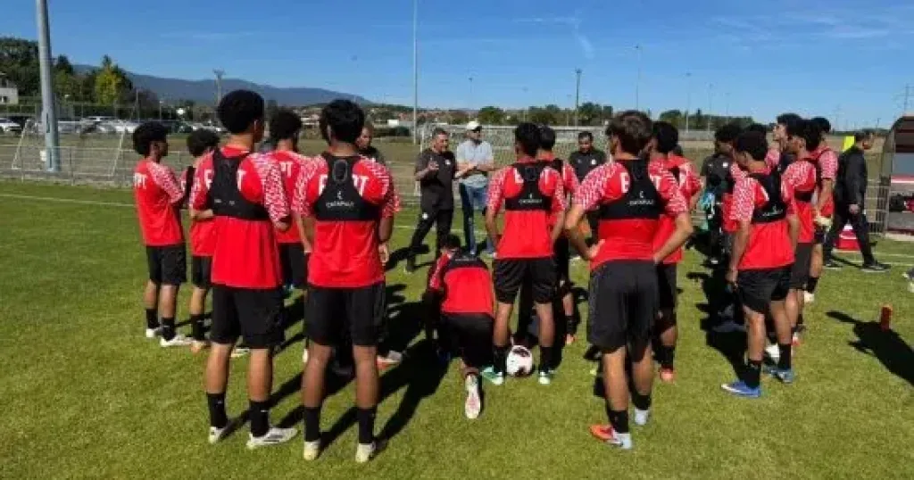 منتخب الناشئين يستأنف تدريباته استعدادًا لمواجهة الصين في نصف نهائي كأس الخليج